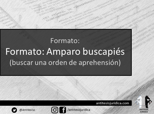 Formato: Amparo buscapiés - Antítesis Jurídica